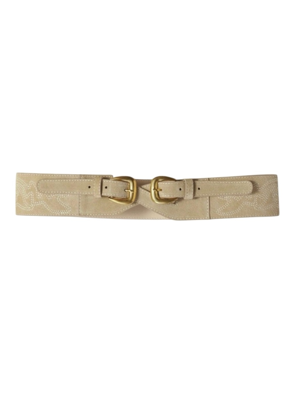 Maje Suede Double Buckle Belt Boho Size 2 (Medium) $175 french designer boho